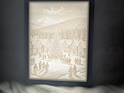 Winter Lithophane, multiple motifs