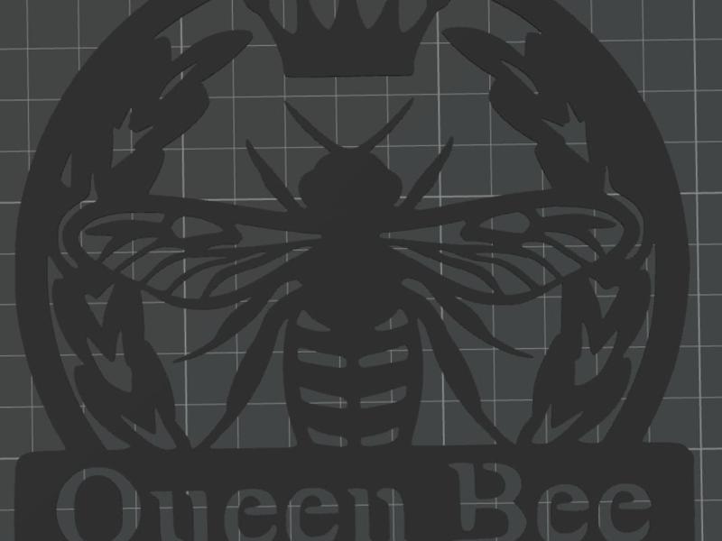 Queen Bee Sign Large - Reversed for texture