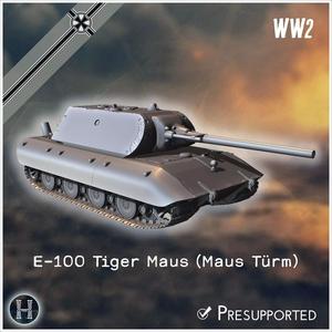 E-100 Tiger Maus Maus Turm Entwicklung super-heavy tank - German