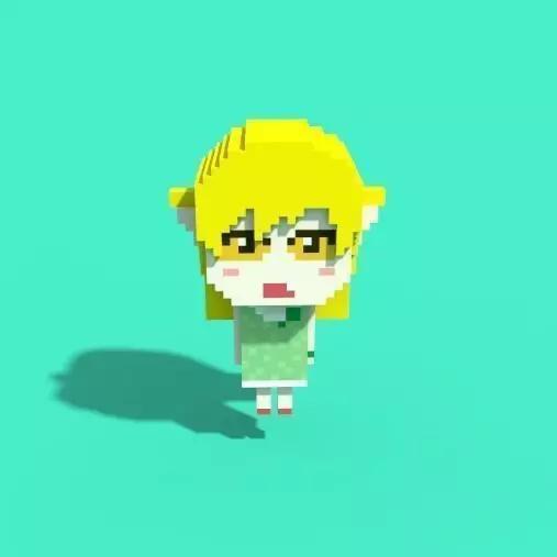 Anime Monogatari Oshino Shinobu Voxel