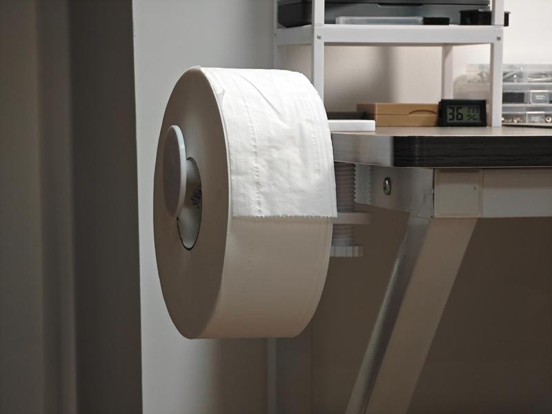 Desk-side Toilet Paper Holder (no supports, no hardware)
