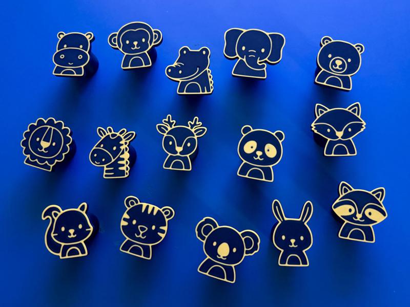 15 Animal Coat Hooks - with Wallmount