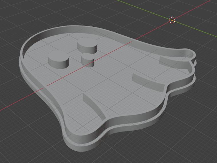 2D ghost cookie cutter decoration