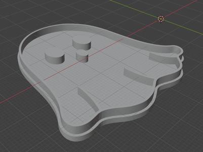 2D ghost cookie cutter decoration