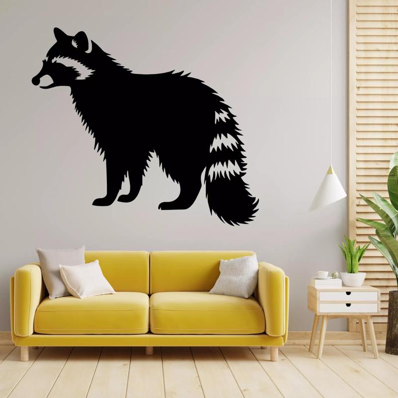 Raccoon Silhouette Wall Art