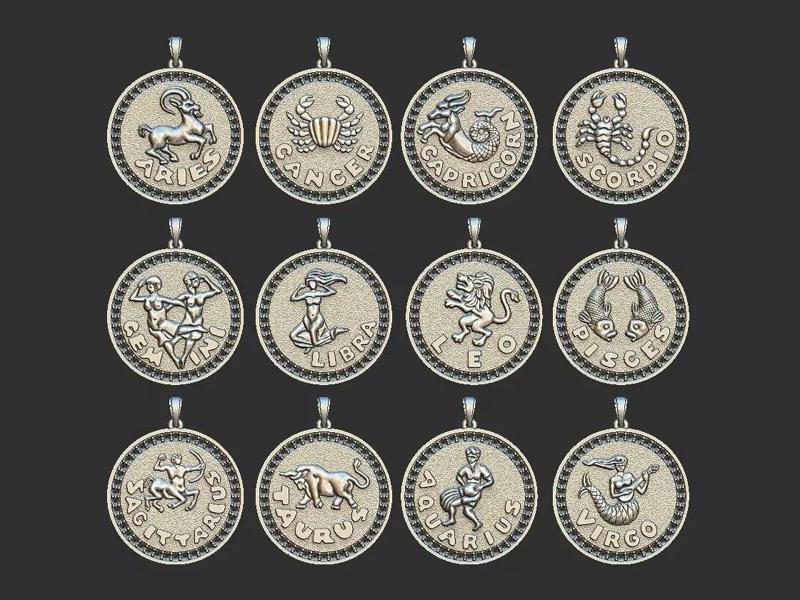 Zodiac Signs with brilhants