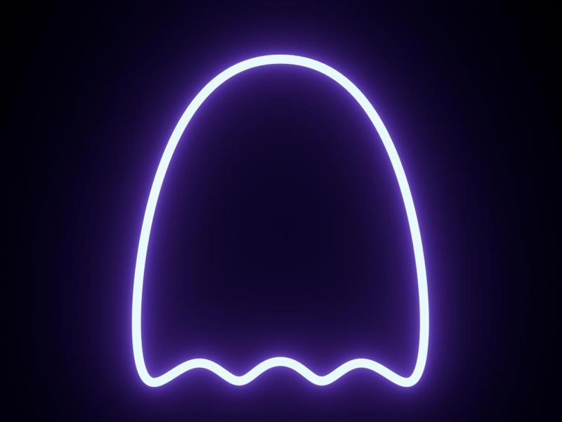 Ghost without eyes 3d frame (LED)