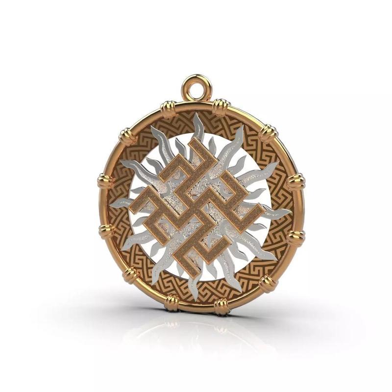 Slavic amulet with the symbol odolen