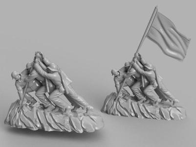 Raising the Flag Iwo Jima 1945 - Marines Sculpture