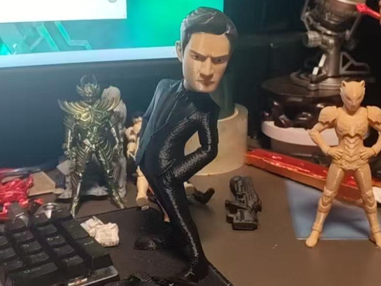 Comical Figurine of a Famous Male Star