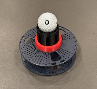 Filament Spool Adaptor Holder with Clip ring + Golf Ball Holder