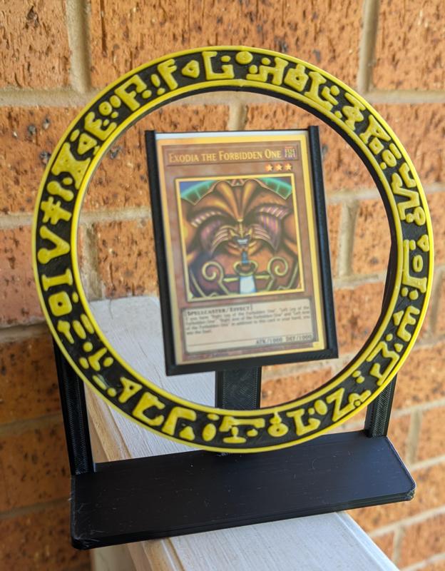 Modified parts for Spyral3d's "Dark Magician Card Display"