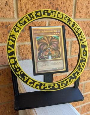 Modified parts for Spyral3d's "Dark Magician Card Display"