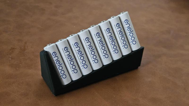 Gridfinity rechargable battery organizer/holder (8x AA)