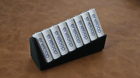 Gridfinity rechargable battery organizer/holder (8x AA)