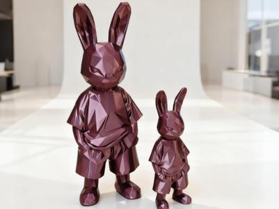 Low-poly rabbit model
