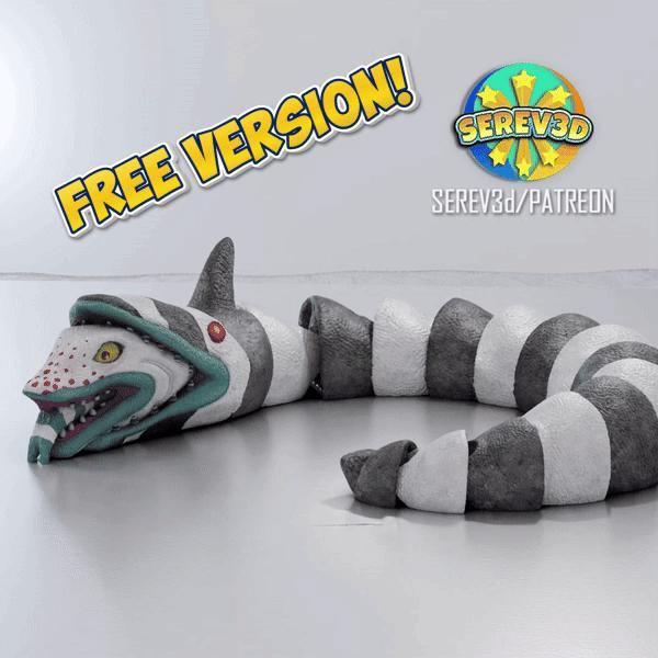 Beetlejuice Sandworm Articulated Flexi - Serev3d