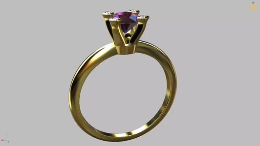 6 00mm Gemstone Solitaire Ring