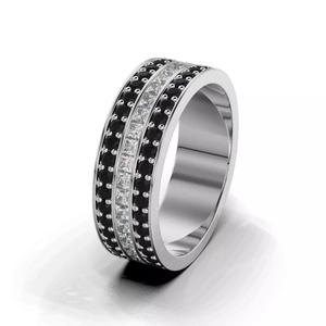 Women ring with princesses and round stones 09