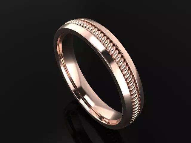 Rope Twist Wedding band Fashion Ring Size8