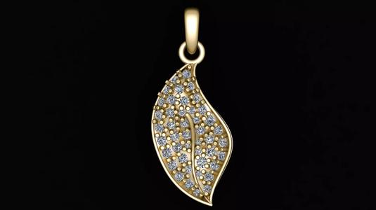 neem leaf pendant 3d printable model