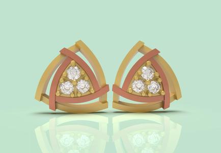 Diamond Top Earring - 0012