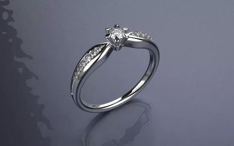 Engagement Ring - 10 points -Jewelry 3D - AN-470