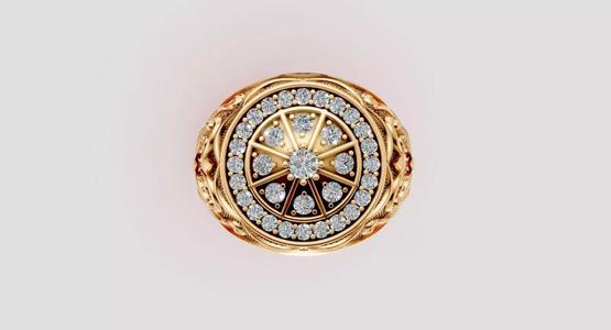 Filigree round ring