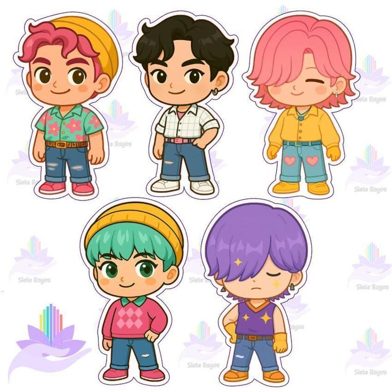 set 5 SAJA BOYS CALLET CUTTER / KPOP DEMON HUNTERS / KPOP WARRIORS
