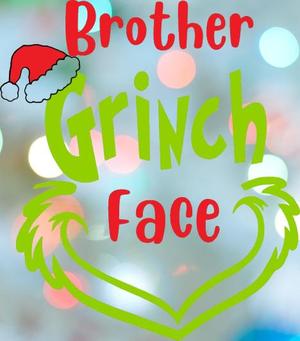 Christmas Brother Grinch Face Stamp Cookie Cutter Set