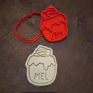 🍯 Honey Pot Cookie Cutter + Stamp STL with Handle (Multi-Language)