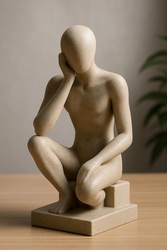 Modern Minimalist Sitting Sculpture | Stylish Home and Office Decoration | STL File 3D Printing