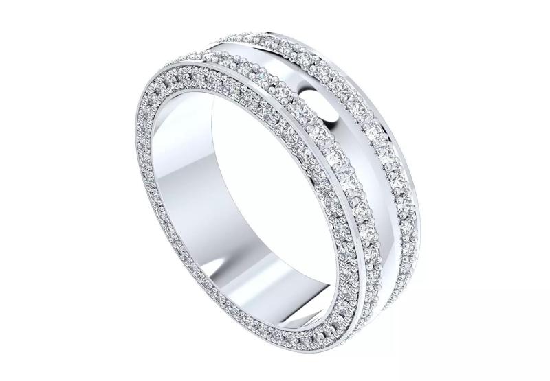 Wedding Ring Set Band Ring Men Ring CAD Design-PSJM001V4-12