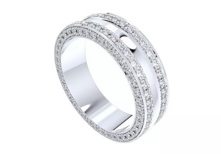 Wedding Ring Set Band Ring Men Ring CAD Design-PSJM001V4-12