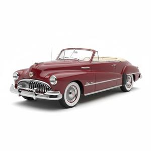 1949 Era American Luxury Sedan - Classic Vintage Automobile 3D Print Model
