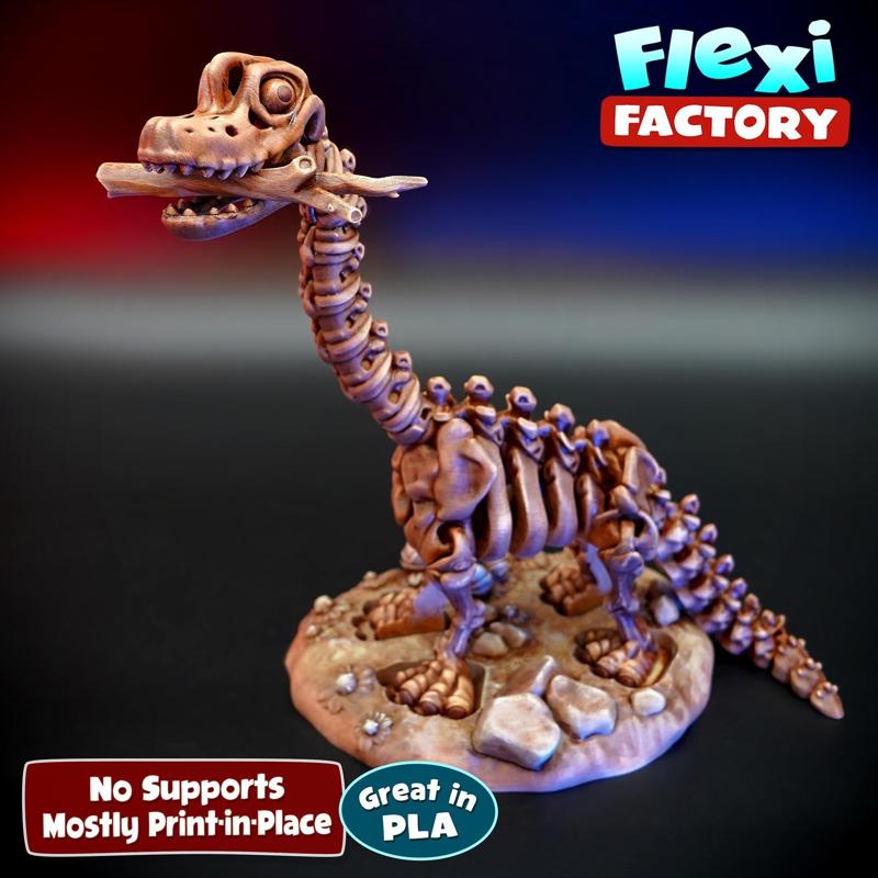 Flexi Factory Skeleton Brachiosaurus! with XXL and 3MF Versions!