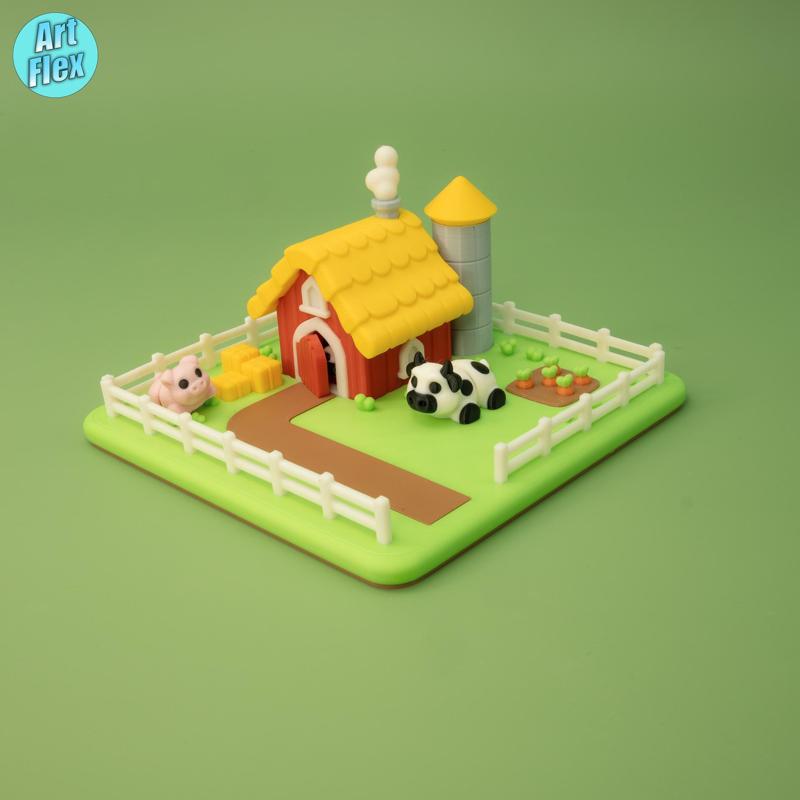 Toy Land Farm and Flexi Friends Diorama