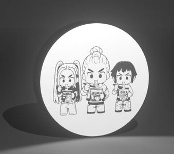 Chibi huntrix kpop demon hunters lightbox / las guerreras k-pop guerreras light box