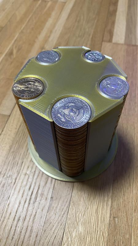 US Coin Holder Pentagon - Nickel, Dime, Quarter, Half Dollar, Dollar