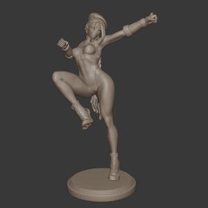 “Cammy-Inspired Fighter – Fan Art 3D Print Model (Street Fighter)”