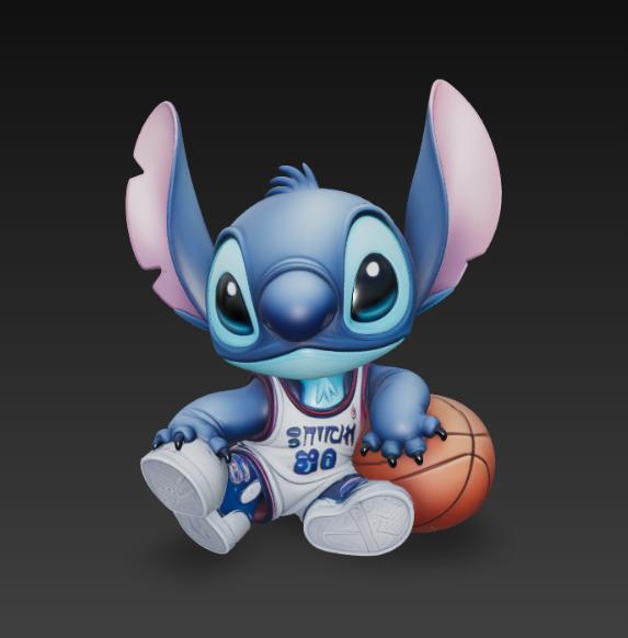 Stitch - Collectable figure 09 basketball