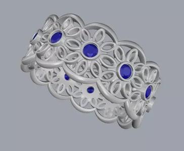 Sterling Silver Round Floral Ring Jewellery