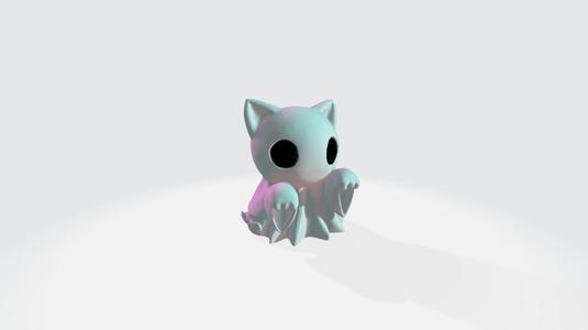 Ghost kitty paws for halloween - 3d model