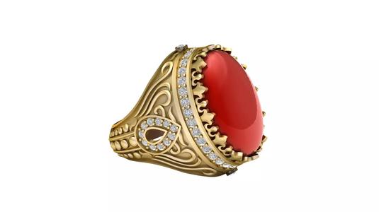 Turkish Men Fashion Ring 3d Printable Model
