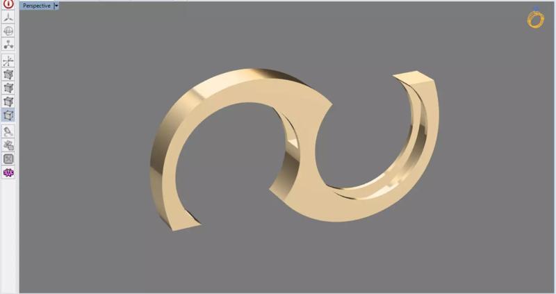 two finger modern ring