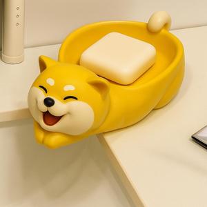 Happy Shiba Inu Dog Soap Holder – Cute 3D Printed Bathroom Accessory