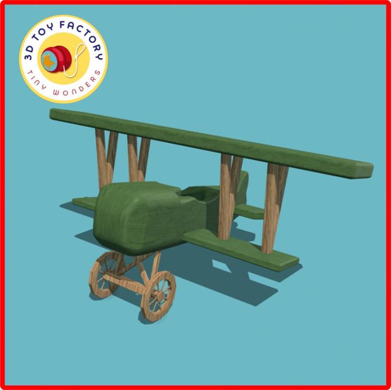Wooden Vintage Toy Plane