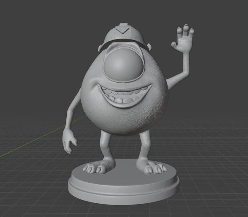 Mike Wazowski with Hard Hat - 3D Print Fan Art Model