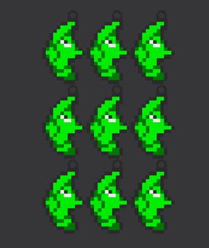 Metapod pixel art keychain