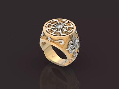 big ring with patterns